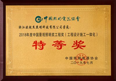 18年景觀照明工程施工一體化特等獎(jiǎng)